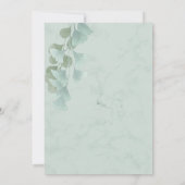 Eukalyptus Blätter Geometric Summer Elegante Weddi Einladung (Rückseite)