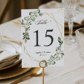 Eukalyptus-Blätter Geometrische Hochzeitsstich RSVP Karte