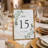 Eukalyptus-Blätter Geometrische Hochzeitsstich RSVP Karte