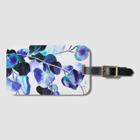 Eukalyptus-Blätter Gepäckanhänger (Vorderseite (Horizontal))