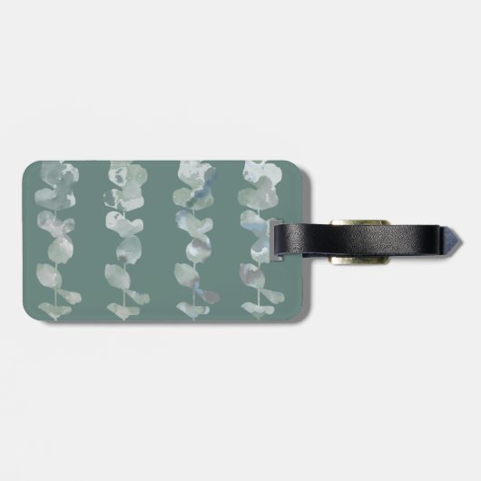 Eukalyptus-Blätter Gepäckanhänger (Rückseite horizontal)