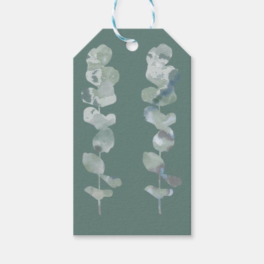 Eukalyptus-Blätter Geschenkanhänger (Vorderseite)