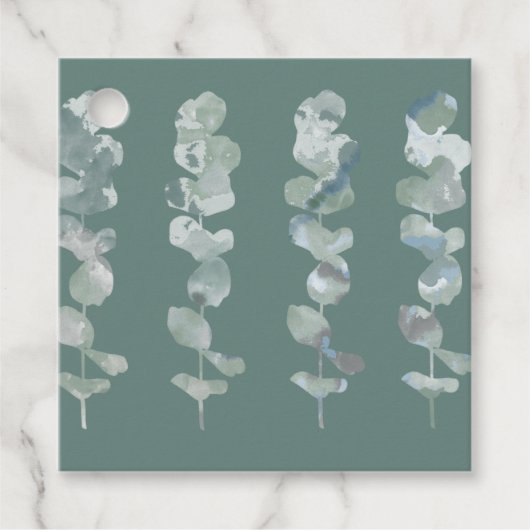 Eukalyptus-Blätter Geschenkanhänger (Vorderseite)