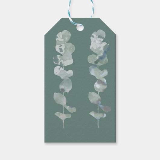 Eukalyptus-Blätter Geschenkanhänger (Vorderseite)