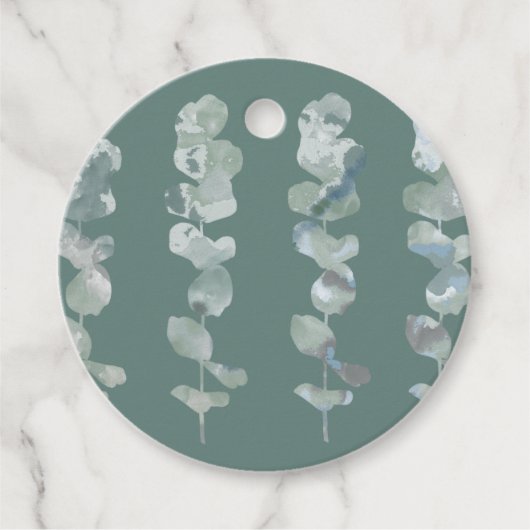 Eukalyptus-Blätter Geschenkanhänger (Vorderseite)