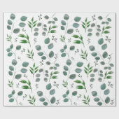 Eukalyptus-Blätter Geschenkpapier (Flach)