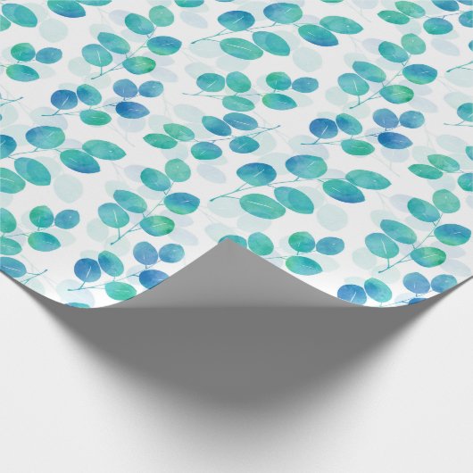 Eukalyptus-Blätter Geschenkpapier (Ecke)