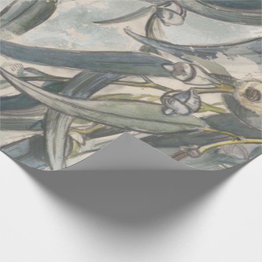 Eukalyptus-Blätter Geschenkpapier (Ecke)