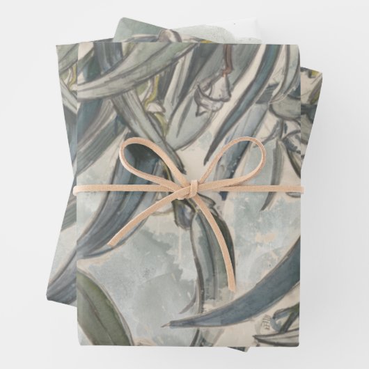 Eukalyptus-Blätter Geschenkpapier Set (Beispiel)