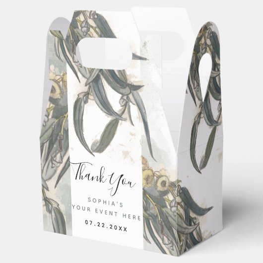 Eukalyptus-Blätter Geschenkschachtel (Geöffnet)