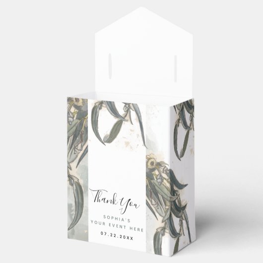 Eukalyptus-Blätter Geschenkschachtel (Geöffnet)