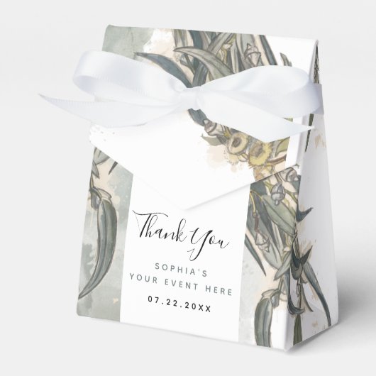 Eukalyptus-Blätter Geschenkschachtel (Vorderseite)