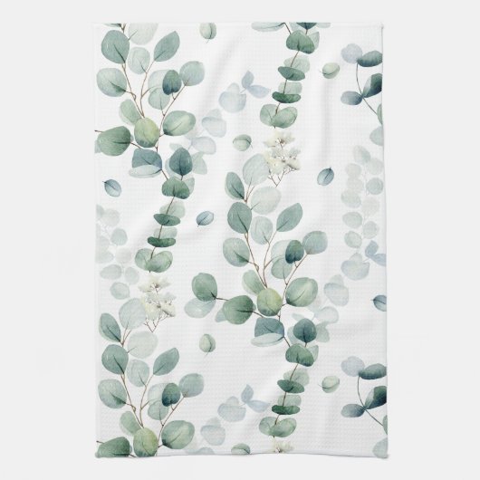 Eukalyptus-Blätter Geschirrtuch (Vertikal)