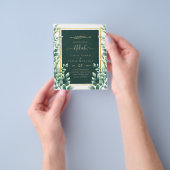Eukalyptus Blätter GOLD WEDD QR CODE INVITE UAWG Flyer (Gruppe)