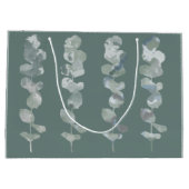 Eukalyptus-Blätter Große Geschenktüte (Rückseite)