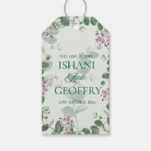 Eukalyptus Blätter Grün Hochzeit Geschenkanhänger (Vorderseite)