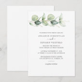 Eukalyptus-Blätter Grüne Hochzeit Einladung (Vorne/Hinten)