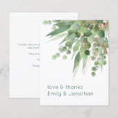 Eukalyptus-Blätter Hochzeit Vielen Dank (Vorne/Hinten)