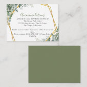 Eukalyptus-Blätter Hochzeiten Begleitkarte (Vorne/Hinten)
