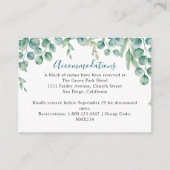 Eukalyptus-Blätter Hochzeiten Begleitkarte (Vorderseite)