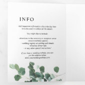 Eukalyptus-Blätter Hochzeiten Dreifach Gefaltete Einladung (Innen Erste Seite)