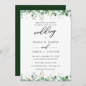 Eukalyptus-Blätter Hochzeiten Einladung (Vorne/Hinten)