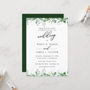 Eukalyptus-Blätter Hochzeiten Einladung