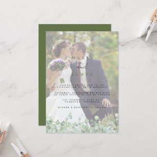 Eukalyptus-Blätter Hochzeiten Einladung