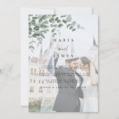 Eukalyptus-Blätter Hochzeiten Einladung (Vorderseite)