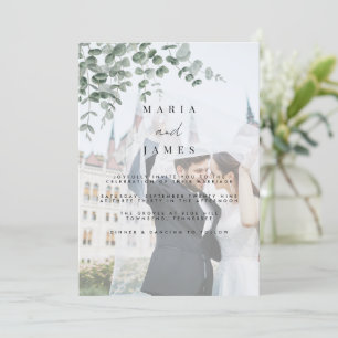 Eukalyptus-Blätter Hochzeiten Einladung