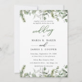 Eukalyptus-Blätter Hochzeiten Einladung (Vorderseite)