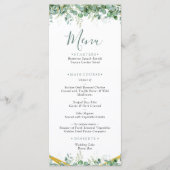 Eukalyptus-Blätter Hochzeiten Menükarte (Vorderseite)