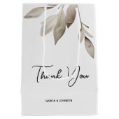 Eukalyptus-Blätter Hochzeiten Mittlere Geschenktüte (Rückseite)