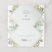 Eukalyptus-Blätter Hochzeiten Platzkarte (Außenseite Aufgefaltet)