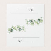 Eukalyptus-Blätter Hochzeiten-Platzkarte (Außenseite Aufgefaltet)