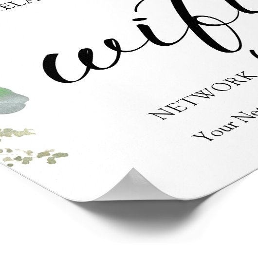 Eukalyptus-Blätter Hochzeiten Poster (Ecke)