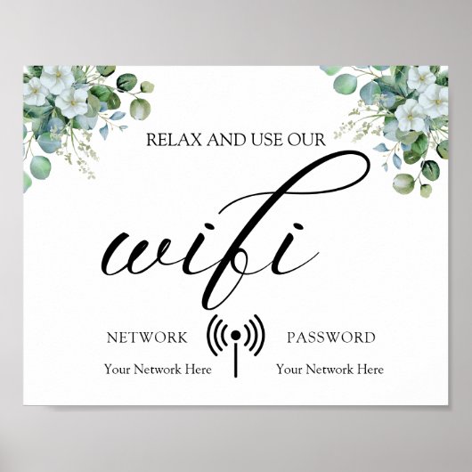 Eukalyptus-Blätter Hochzeiten Poster (Vorne)