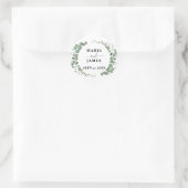 Eukalyptus-Blätter Hochzeiten Runder Aufkleber (Tasche)