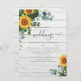 Eukalyptus-Blätter Hochzeiten: rustikale Sonnenblu