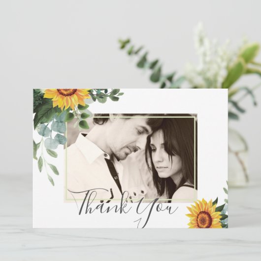 Eukalyptus-Blätter Hochzeiten: rustikale Sonnenblu (Stehend Vorderseite)