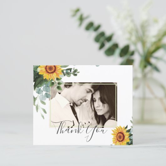 Eukalyptus-Blätter Hochzeiten: rustikale Sonnenblu (Stehend Vorderseite)