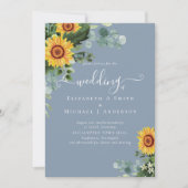 Eukalyptus-Blätter Hochzeiten: rustikale Sonnenblu (Vorderseite)