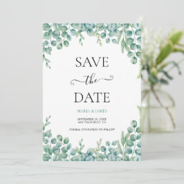 Eukalyptus-Blätter Hochzeiten Save The Date