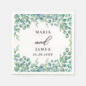 Eukalyptus-Blätter Hochzeiten Serviette (Vorderseite)