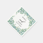 Eukalyptus-Blätter Hochzeiten Serviette (Ecke)