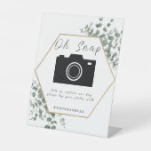 Eukalyptus-Blätter Hochzeiten Sockelschild (Vorderseite)