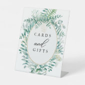 Eukalyptus-Blätter Hochzeiten Sockelschild (Vorderseite)