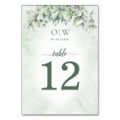 Eukalyptus-Blätter Hochzeiten Tischnummer (Rückseite)