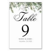 Eukalyptus-Blätter Hochzeiten Tischnummer (Vorderseite)