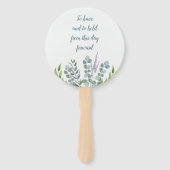 Eukalyptus-Blätter Hochzeitfan-Foto im Sprichwort Fächer (Rückseite)